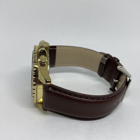 Michael Kors Everest MK5874 Women's Brown Leather Analog Dial Quartz Watch EY676 - Picture 9 of 12